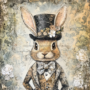 Easter Sign, Cute Bunny,, DCO-12761, Sign For Wreath, 10x10